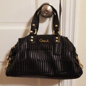 Coach Black Leather Shoulder Bag